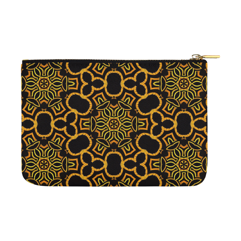yellow-gold-black Carry-All Pouch 12.5''x8.5''