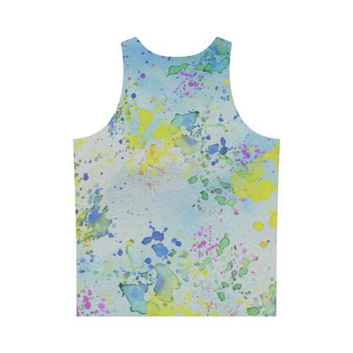 Watercolors splashes All Over Print Tank Top for Men (Model T43)