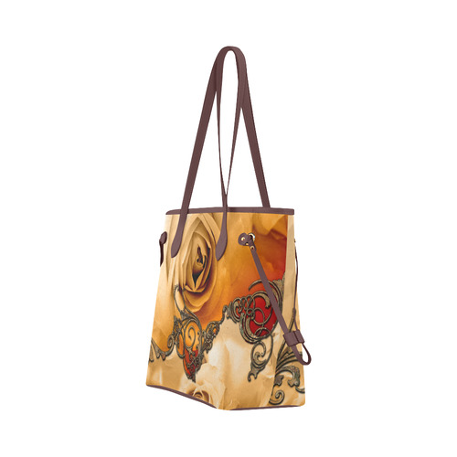 Vintage design, roses Clover Canvas Tote Bag (Model 1661)