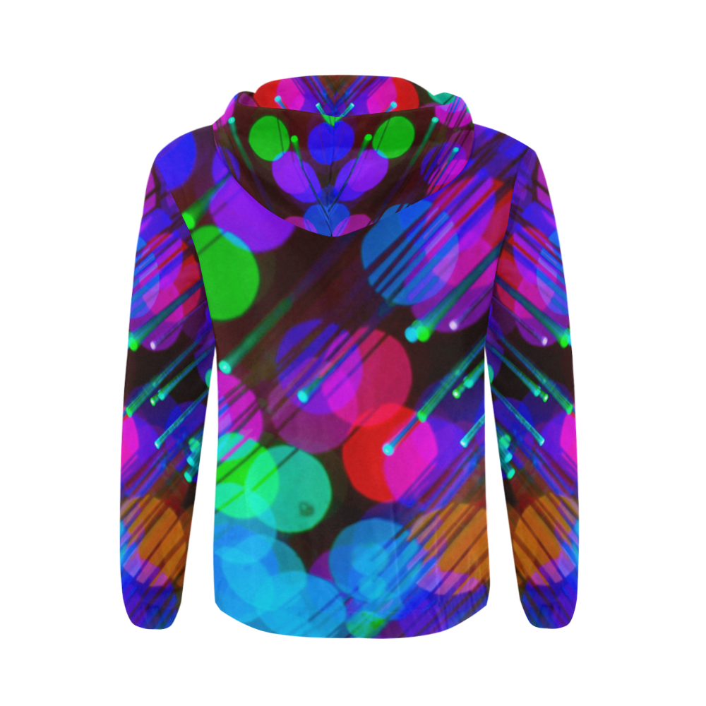 rgb bubbles All Over Print Full Zip Hoodie for Men (Model H14)
