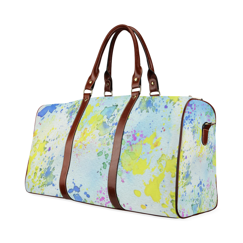 Watercolors splashes Waterproof Travel Bag/Small (Model 1639)