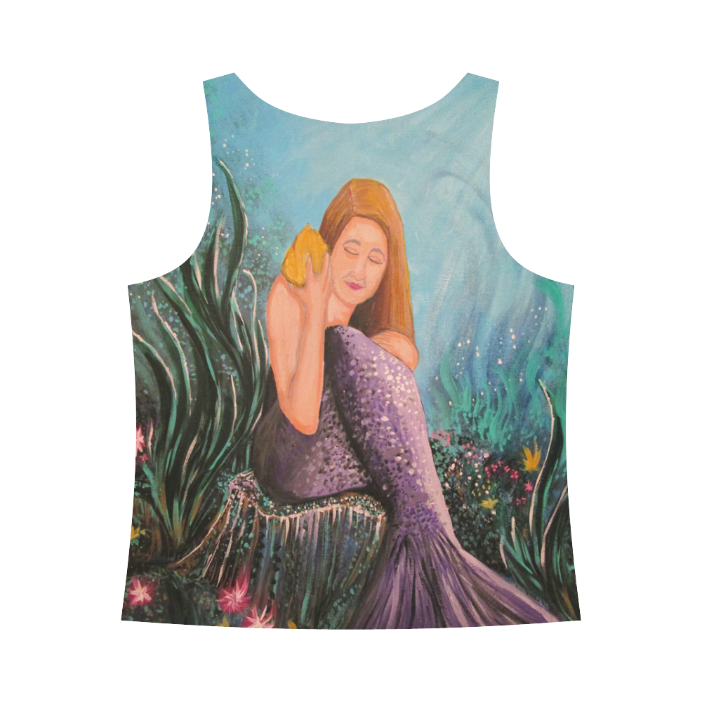 Mermaid Under The Sea All Over Print Tank Top for Women (Model T43)