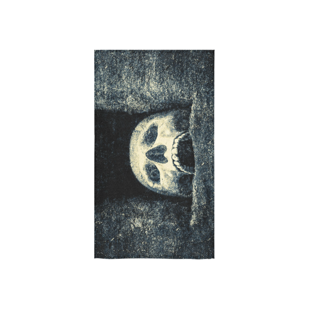 White Human Skull In A Pagan Shrine Halloween Cool Custom Towel 16"x28"