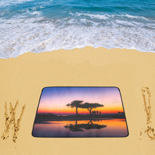 travel to sunset 06 by JamColors Beach Mat 78"x 60"