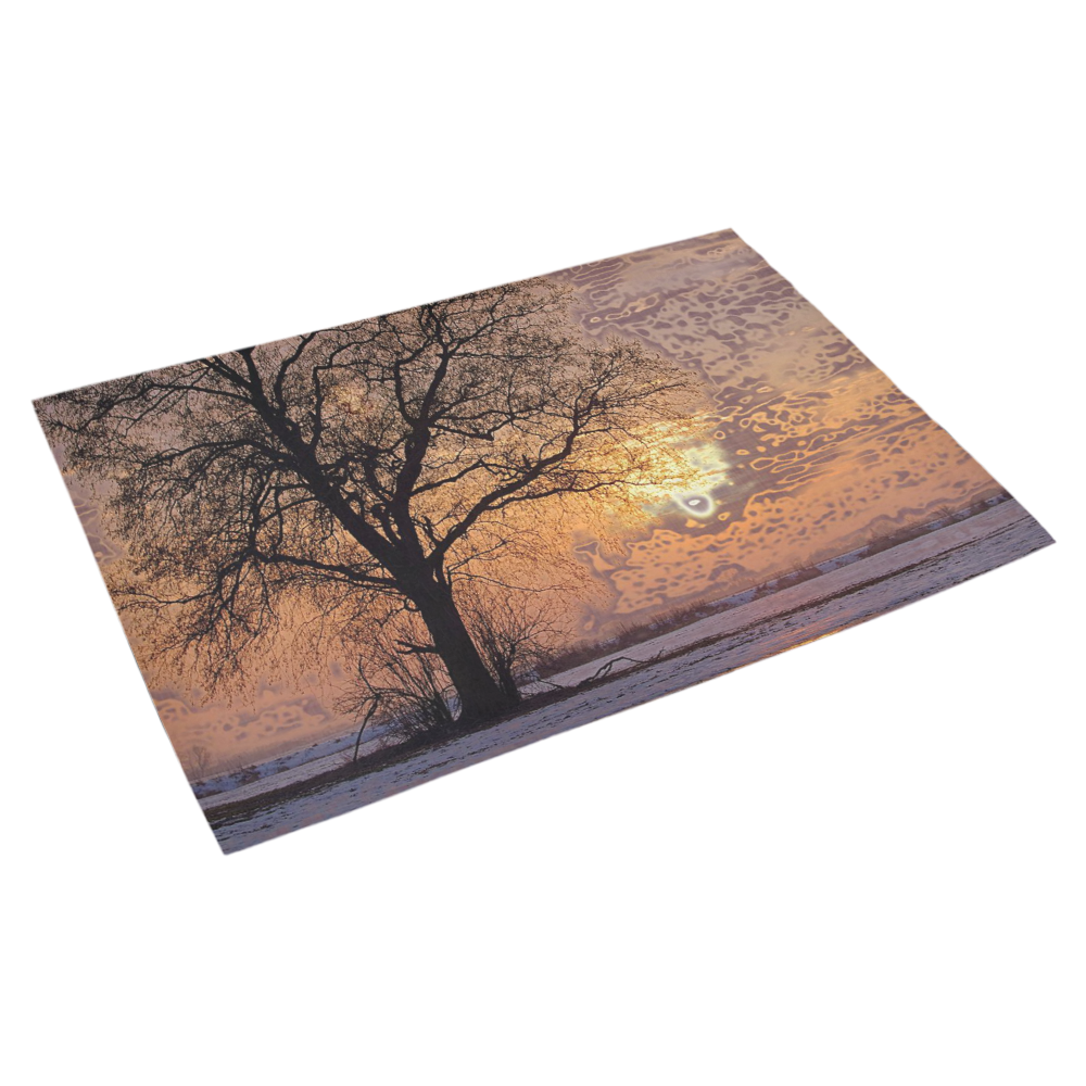 travel to sunset 4 by JamColors Azalea Doormat 30" x 18" (Sponge Material)