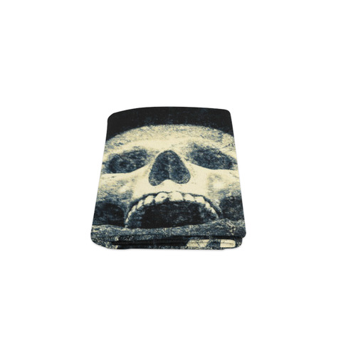 White Human Skull In A Pagan Shrine Halloween Cool Blanket 40"x50"