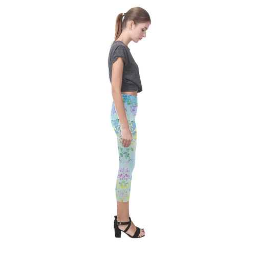 Watercolors splashes Capri Legging (Model L02)