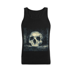 Man Skull In A Savage Temple Halloween Horror Men's Shoulder-Free Tank Top (Model T33)