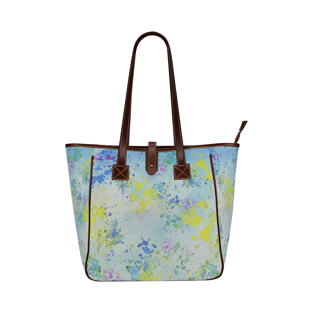 Watercolors splashes Classic Tote Bag (Model 1644)