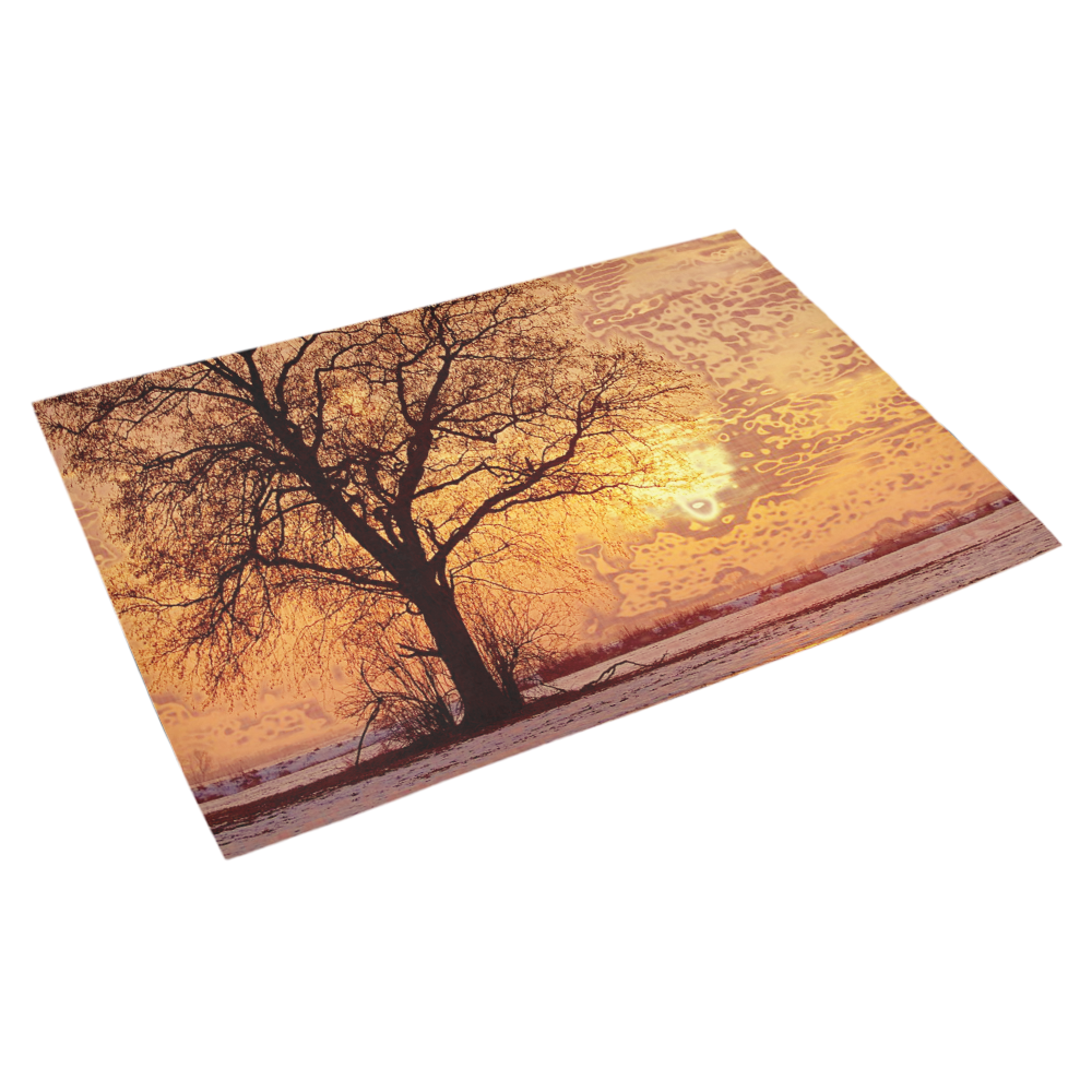 travel to sunset 4 by JamColors Azalea Doormat 30" x 18" (Sponge Material)