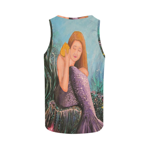 Mermaid Under The Sea All Over Print Tank Top for Women (Model T43)