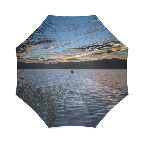 travel to sunset 05 by JamColors Foldable Umbrella (Model U01)