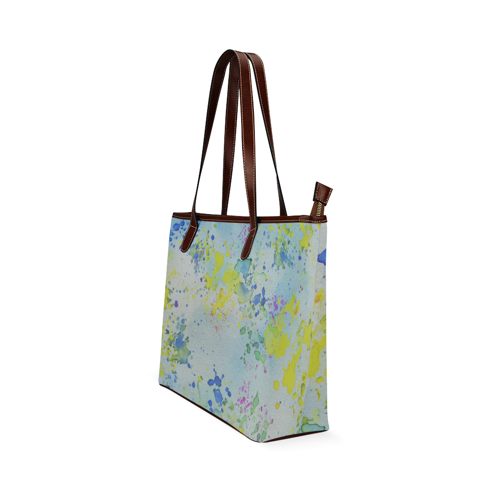 Watercolors splashes Shoulder Tote Bag (Model 1646)