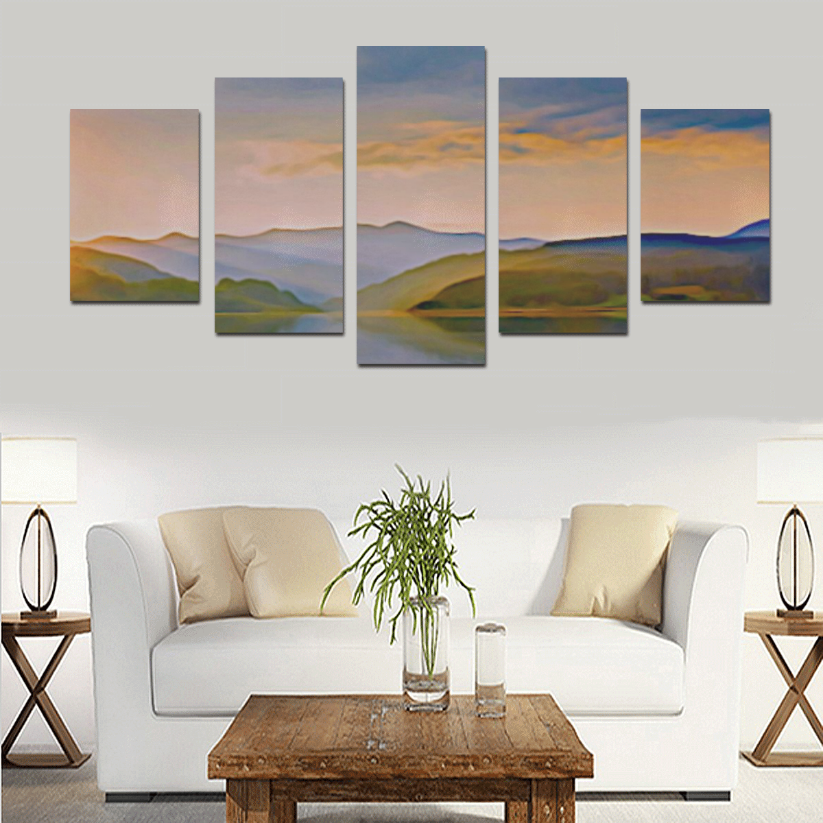 Travel to sunset 01 by JamColors Canvas Print Sets D (No Frame)