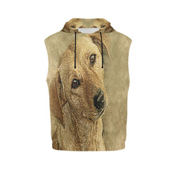 Darling Dogs 1 All Over Print Sleeveless Hoodie for Women (Model H15)