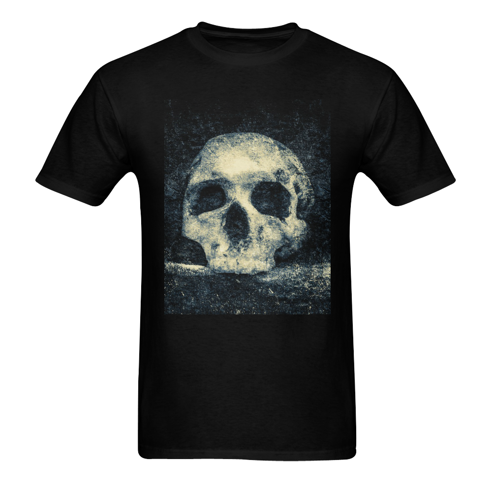 Man Skull In A Savage Temple Halloween Horror Men's T-Shirt in USA Size (Two Sides Printing)
