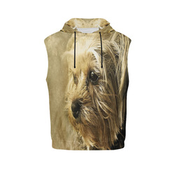 Darling Dogs 2 All Over Print Sleeveless Hoodie for Women (Model H15)