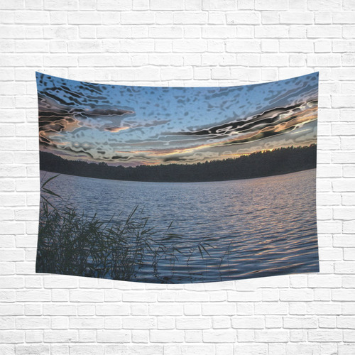 travel to sunset 05 by JamColors Cotton Linen Wall Tapestry 80"x 60"
