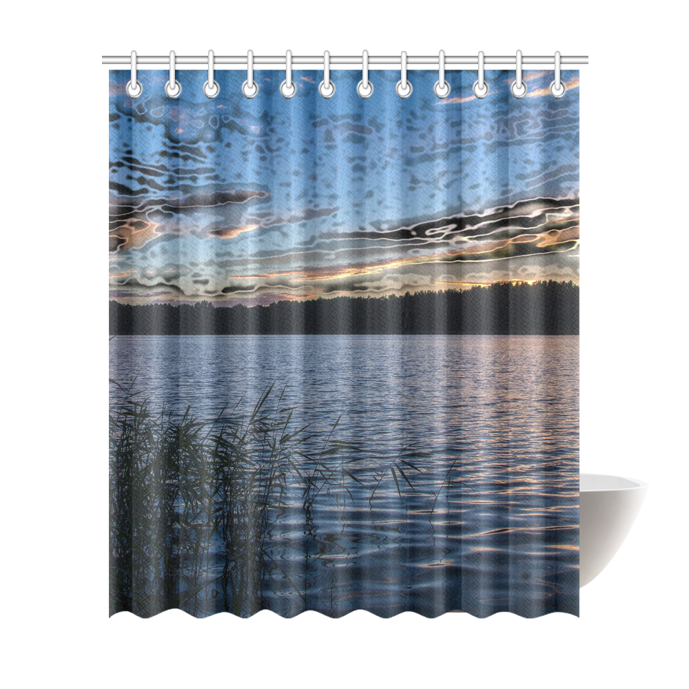 travel to sunset 05 by JamColors Shower Curtain 72"x84"