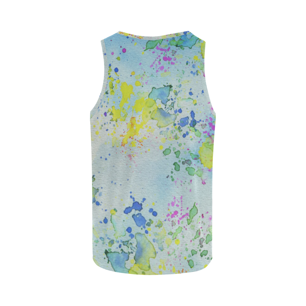 Watercolors splashes All Over Print Tank Top for Women (Model T43)