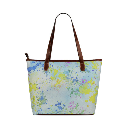 Watercolors splashes Shoulder Tote Bag (Model 1646)