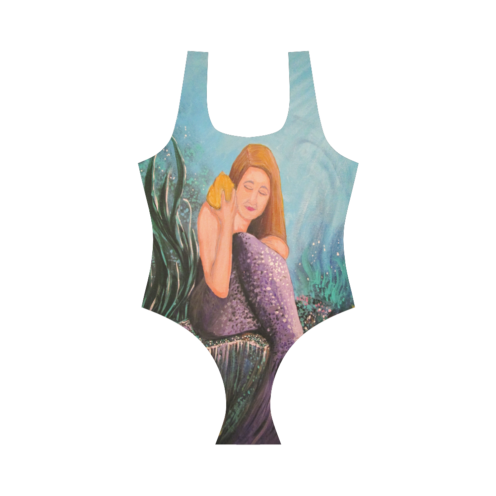 Mermaid Under The Sea Vest One Piece Swimsuit (Model S04)