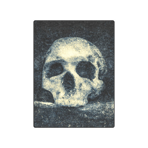 Man Skull In A Savage Temple Halloween Horror Blanket 50"x60"