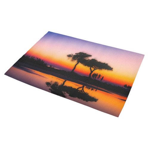 travel to sunset 06 by JamColors Azalea Doormat 30" x 18" (Sponge Material)