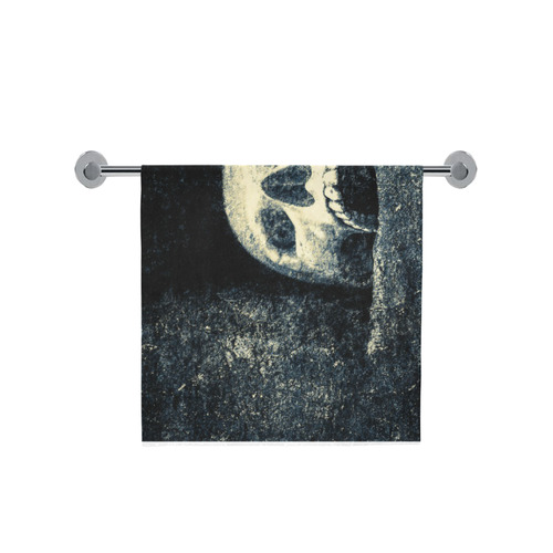 White Human Skull In A Pagan Shrine Halloween Cool Bath Towel 30"x56"