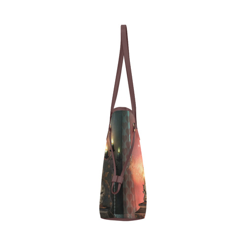 The dark fairy with skulls Clover Canvas Tote Bag (Model 1661)
