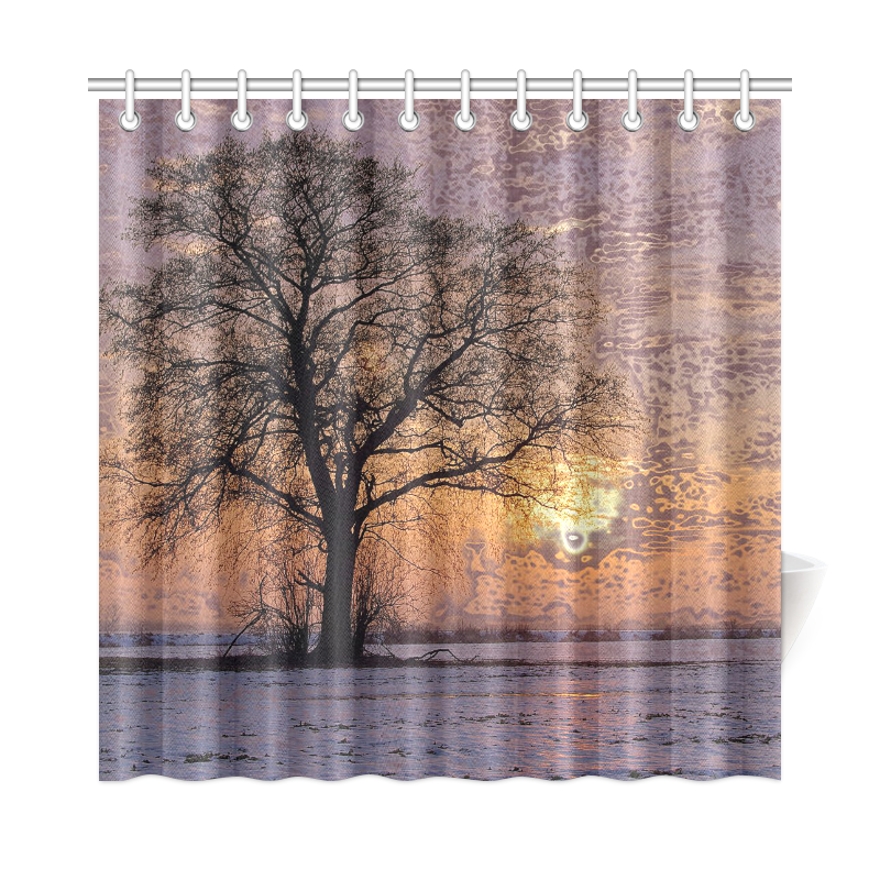 travel to sunset 4 by JamColors Shower Curtain 72"x72"