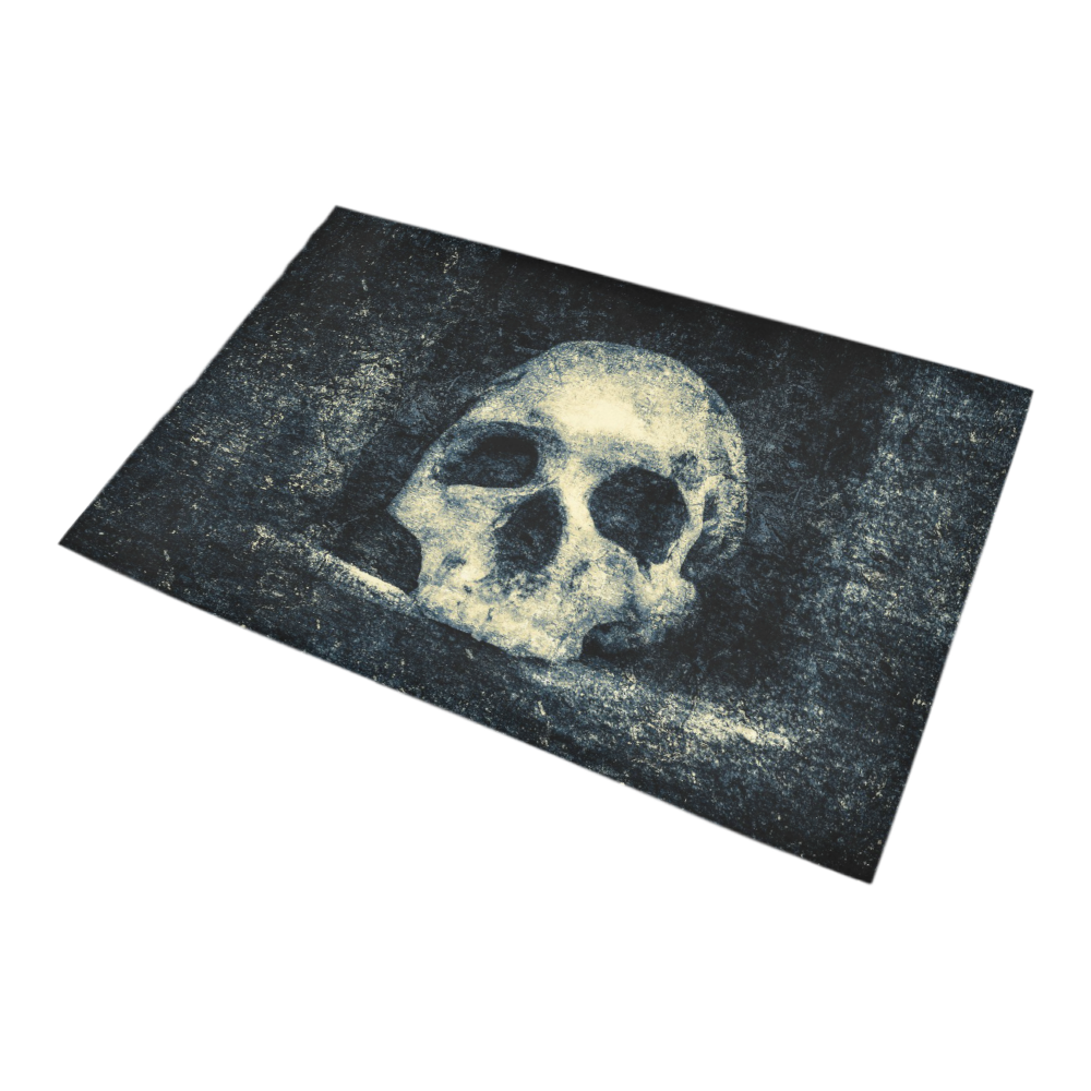 Man Skull In A Savage Temple Halloween Horror Bath Rug 20''x 32''