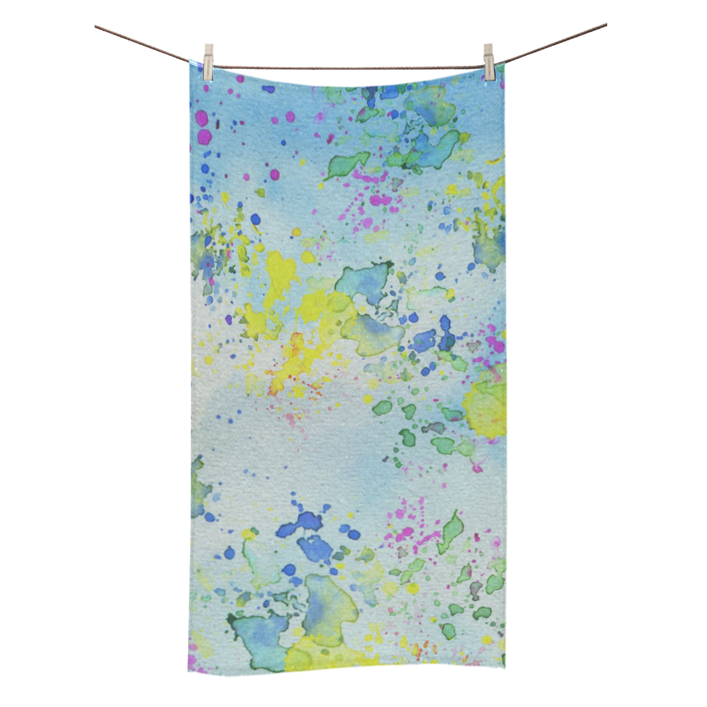 Watercolors splashes Bath Towel 30"x56"