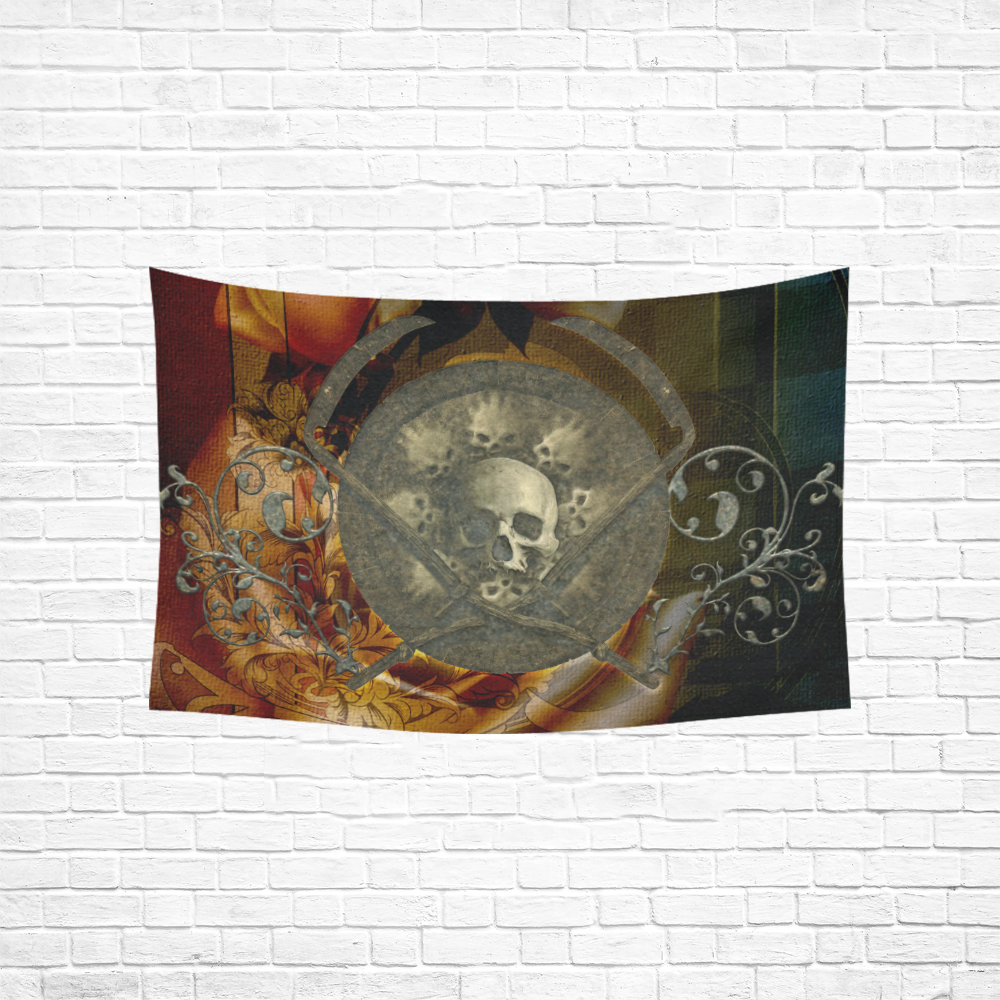Awesome creepy skulls Cotton Linen Wall Tapestry 60"x 40"