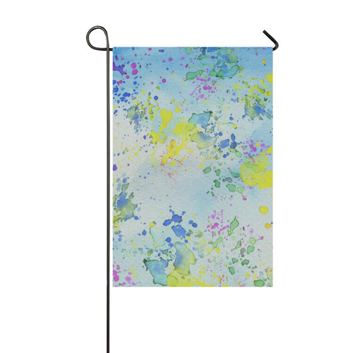 Watercolors splashes Garden Flag 12‘’x18‘’（Without Flagpole）