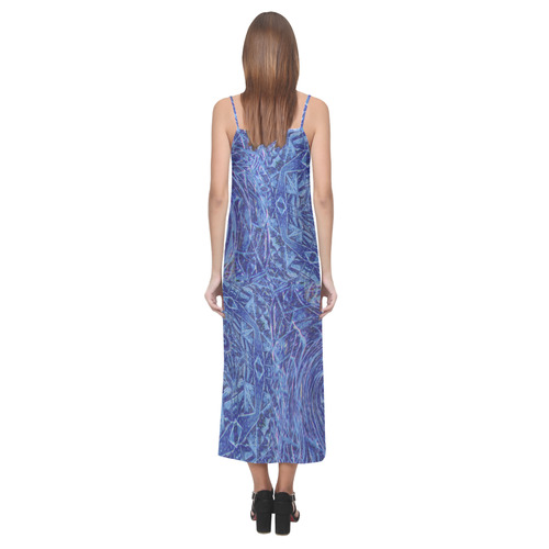 Swirling Night V-Neck Open Fork Long Dress(Model D18)