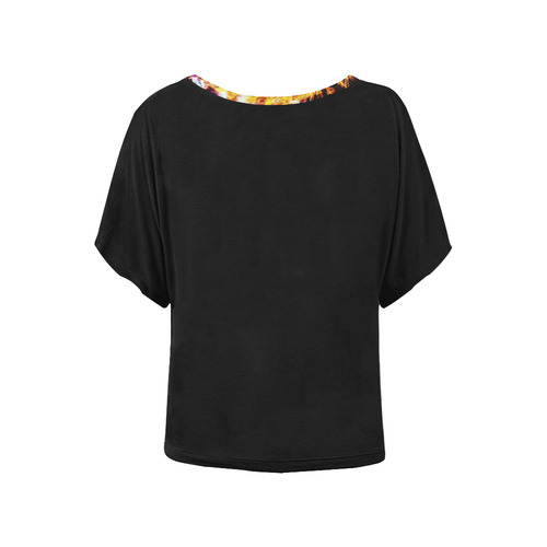 Dragon Fire Women's Batwing-Sleeved Blouse T shirt (Model T44)