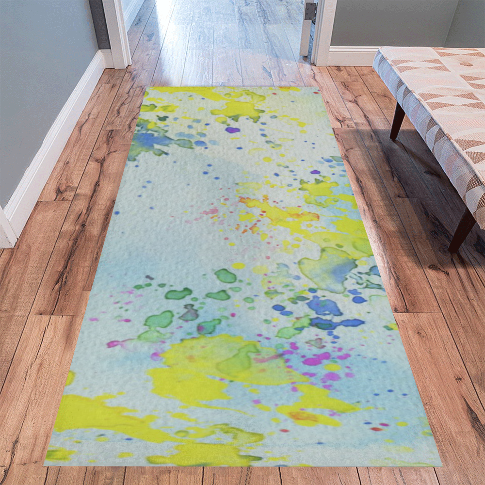 Watercolors splashes Area Rug 9'6''x3'3''