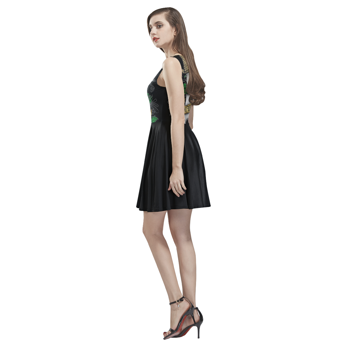 Symbolic Sword Thea Sleeveless Skater Dress(Model D19)