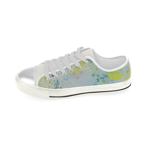 Watercolors splashes Women's Classic Canvas Shoes (Model 018)