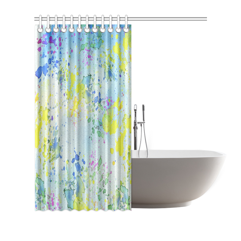 Watercolors splashes Shower Curtain 72"x72"