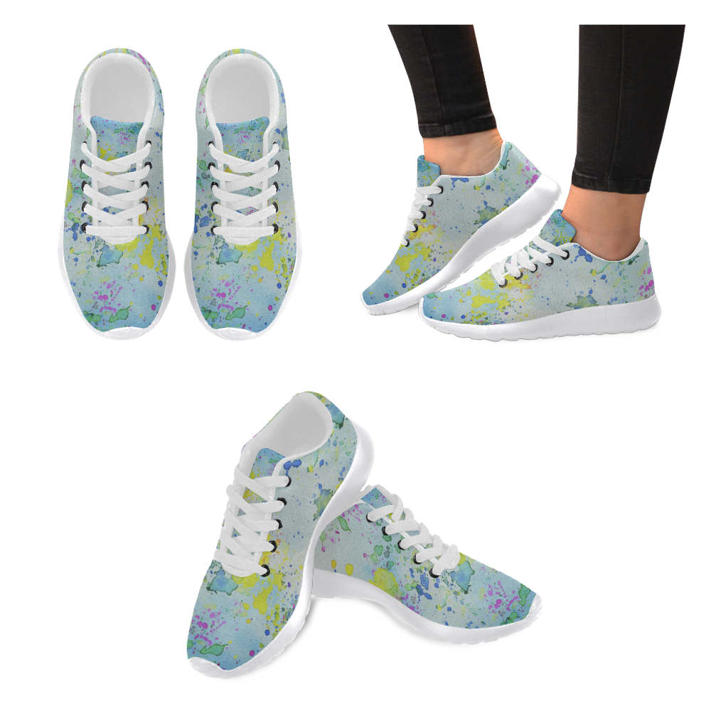 Watercolors splashes Women’s Running Shoes (Model 020)