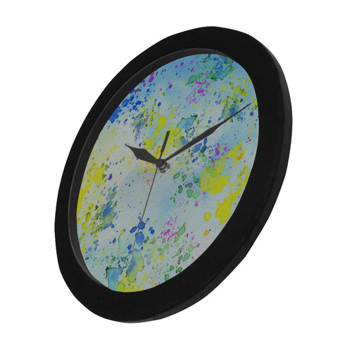 Watercolors splashes Circular Plastic Wall clock