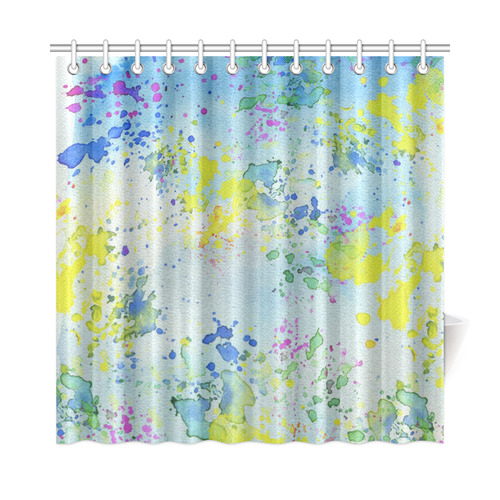 Watercolors splashes Shower Curtain 72"x72"
