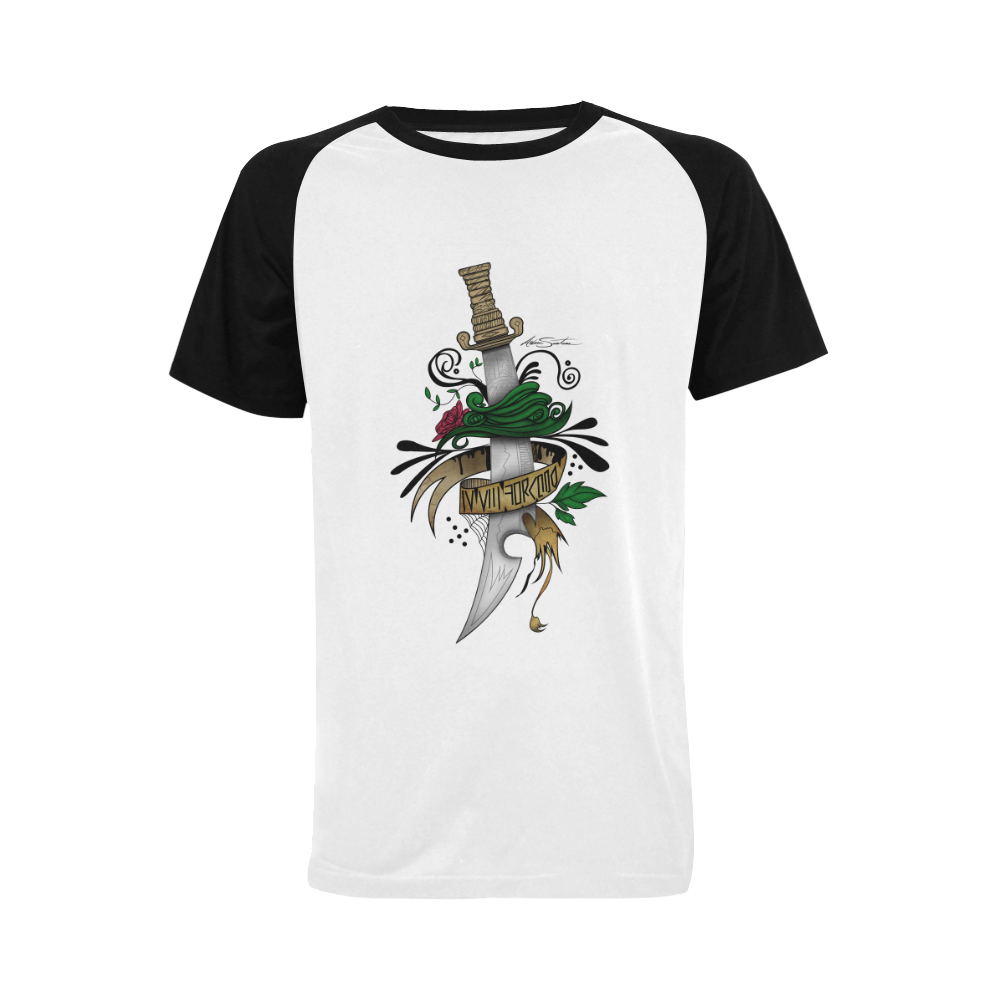 Symbolic Sword Men's Raglan T-shirt Big Size (USA Size) (Model T11)