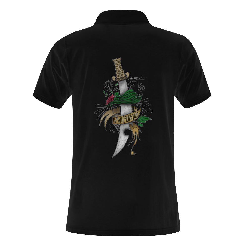 Symbolic Sword Men's Polo Shirt (Model T24)