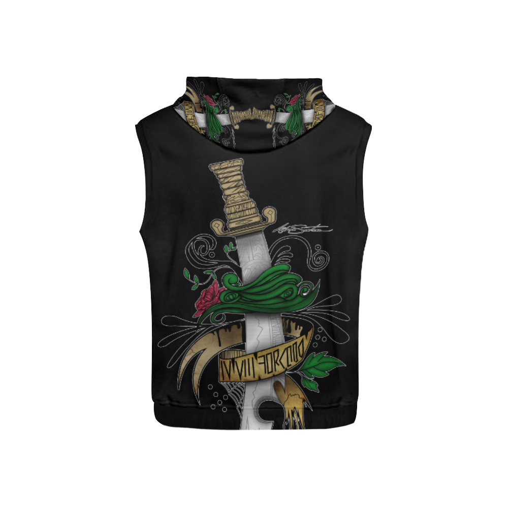 Symbolic Sword All Over Print Sleeveless Hoodie for Kid (Model H15)