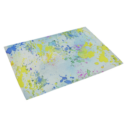 Watercolors splashes Azalea Doormat 30" x 18" (Sponge Material)