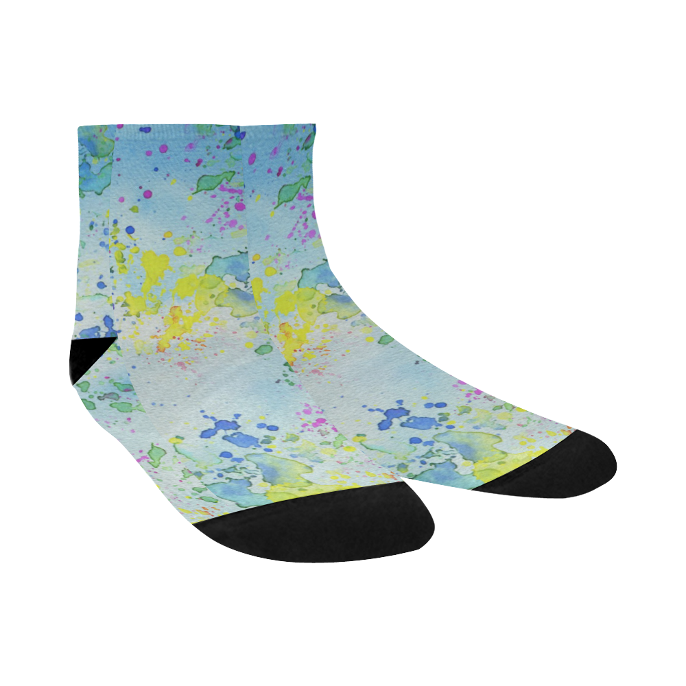 Watercolors splashes Quarter Socks