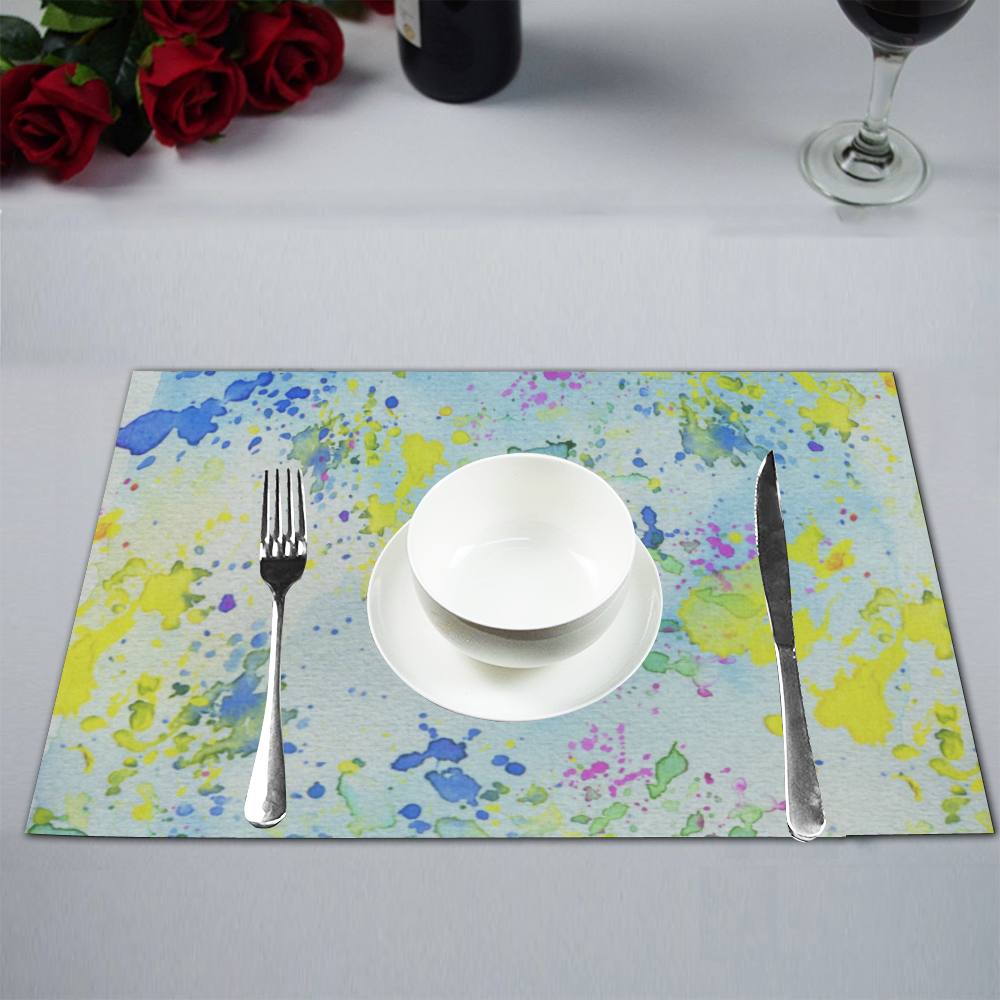 Watercolors splashes Placemat 12''x18''